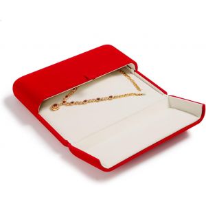 (Bo&icirc;te &Agrave; Collier) 1 Bo&icirc;te &Agrave; Bague En Velours Rouge Adapt&eacute;e Pour Offrir En Cadeau/Fian&ccedil;ailles/Mariage, Bo&icirc;te-Cadeau De Bijoux Haut De Gamme - Neuf