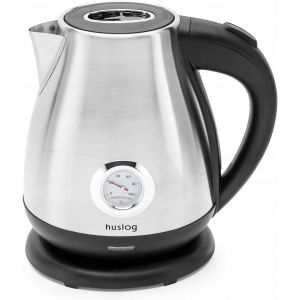 Bouilloire &Eacute;lectrique R&eacute;tro 1,7L, 2200W, Thermom&egrave;tre Int&eacute;gr&eacute;, Chauffage Rapide, Acier Inoxydable, Sans Fil Avec Base 360&deg;, Arr&ecirc;t Automatique, Design Vintage, Argent&eacute; - Neuf