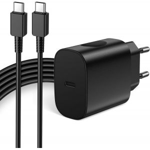 JGD-Chargeur USB C - 25 W - Chargeur rapide - Adaptateur super rapide avec c&acirc;ble de charge de 2 m - Pour Samsung Galaxy S25/S24/S23/S22/S21/S20/S20+/Note20/S10/S9/A73/A53/Tab S8 - Neuf