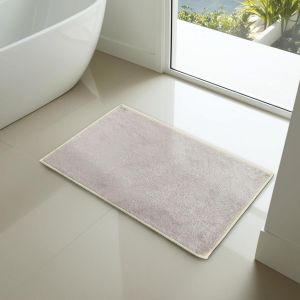 KAL-Tapis Océan De Salle De Bain - Rectangulaire 50 X 90 Cm - Doux Sous Les Pieds - Tapis Antidérapant - Mince Et Respirant - Lavable En Machine - Douche Et Baignoire - Naturel - Neuf