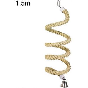 Corde D'escalade Perroquet En Corde De Coton Jouet Avec Cloche Stand Perchoir Cage À Mâcher Suspendue - Neuf