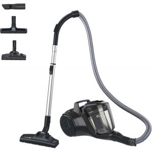 HP1 Home Aspirateur Traineau sans Sac Compact et Puissant HPZ107HM, Haute-Performance, 2 Brosses Sols Durs-Tapis & Sp&eacute;ciale Parquet, Tech. Cyclonique, Filtre Lavable, Vidage Facile,Accessoires - Neuf