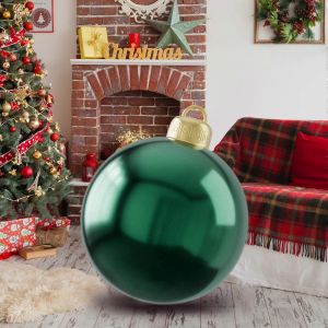 Le géant de 24 Pouces Gonflable de Boule de Noël - Vert PVC Extérieur Décoré de Noël exploser l'Ornement de la Cour Porche de la Pelouse - Neuf