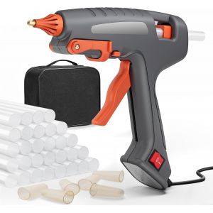 JEXNOVASHOP-Pistolet &agrave; Colle, 200W Pistolet a Colle Chaude, 60s Chauffage Rapide, Fonction On/Off, avec 30pcs 11x150mm Baton de colle& Sac &agrave; Main, Pistolet Colle pour DIY l'artisanat Decoration noel - Neuf