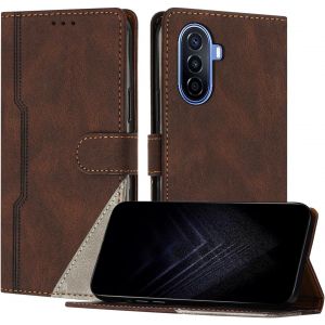 KAL-&Eacute;tui Pour Huawei Nova Y70 / Enjoy 50, Housse En Cuir Pu Avec [Protection Antichoc Tpu] [Fonction Support] [Porte-Cartes ] Antichoc Magn&eacute;tique Coque Pour Huawei Enjoy 50 - Violet - Neuf