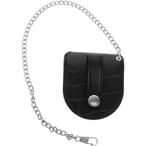 1 Jeu Étui En Cuir Pour Montre De Poche Banane Pour Montre De Poche De Taille En Pu Avec Chaîne Pochette Pour Montre De Poche Pochette Pour Montre Gousset Rétro Alliage - Neuf
