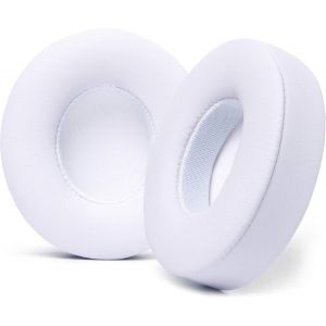 KAL-Coussins De Rechange Extra Épais Pour Écouteurs Supra-Auriculaires Sans Fil Beats Solo 2 & 3 Par Wicked Cushions -Cuir Souple Et Mousse À Mémoire De Forme, Adhésif Puissant | White - Neuf