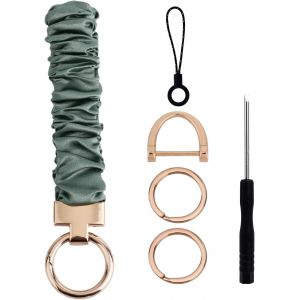 Loc-Bracelet Porte-Clés Élastique, Bracelet Poignet Avec Anneau En D Mignon Porte-Clés Adapté Aux Femmes Et Hommes Pour Clés Voiture Portefeuille Cartes - Neuf