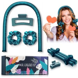 Optimale Rouleau À Cheveux Sans Chaleur, Bandeau De Tige De Curling Sans Chaleur, Heatless Hair Curlers, Ruban Bouclé Sans Chaleur, Heatless Curling Rod Headband, Coiffure Bricolage Green - Neuf