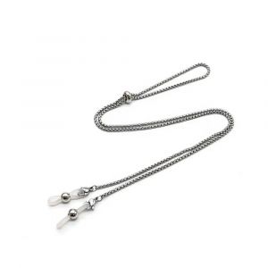 Chaîne À Maillons Simple Pour Lunettes, Lanière De Masque Pour Femmes Et Hommes, En Acier Inoxydable Couleur Or, Cadeau-C-Silver 70cm- - Neuf