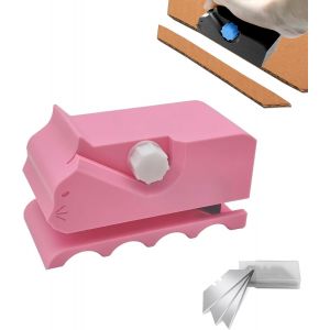 Kalanka-Coupe Carton Et 10 Lames, Coupe Papier Lmprim&eacute; En 3d Griffoir Carton Chat Robuste Et Facile &Agrave; Utiliser Massicot Scrapbooking R&eacute;utilisable Pour Griffoir &Agrave; Chat Bricolage Papier (Rose) - Neuf