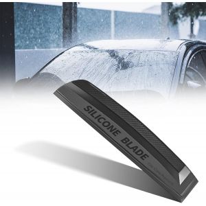 Kalanka-Raclette De Voiture En Silicone - Raclette À Eau En Silicone - Sans Poignée - Raclette D'eau En Caoutchouc - Pour Fenêtre De Voiture, Douche Et Miroir (1 Pièce) - Neuf