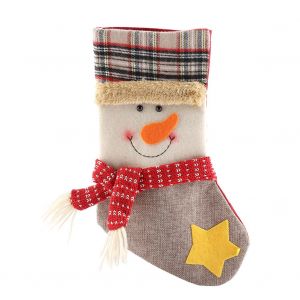 Hjlian Chaussette Longue De Noel En Tissu Non Tisse A Suspendre Au Sapin De Noel (Bonhomme De Neige) - Neuf