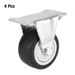 Lot de 4 roulettes pivotantes silencieuses en TPR pour chariot de meuble de 5 cm - Neuf