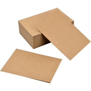 CHECARZHN--NO1-100 Pièces Carte Blanche A6, 15X10Cm Papier Kraft Pour Voeux, 350G/M² Carte Mes Cadeau, Carton Pour Artisanat Banquets Scolaires Bureau (Marron) - Neuf