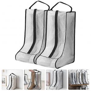 2 Pcs Bottes Hautes Sac De Rangement Portable Porte-Chaussures Haut Sac &Agrave; Chaussures Clair Bo&icirc;tes De Chaussures Sac De Rangement De Bottes Sac De Voyage Respectueux De La Peau - Neuf