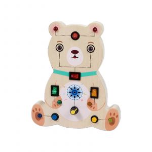 Circuit imprimé électrique, jouet d'apprentissage pour enfants, interrupteur, jouet d'entraînement aux compétences de base de la vie, puzzle pour tout-petits-ours - Neuf