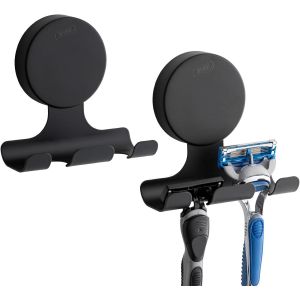 Senior-Support De Rasoir Douche Crochet Ventouse Sous Vide En Acier Inoxydable Murales Crochet R&eacute;utilisables Pour Salle De Bain Serviettes Peignoirs Multifonction Suspendu 2 Pi&egrave;ces, Rond, No[L331] - Neuf