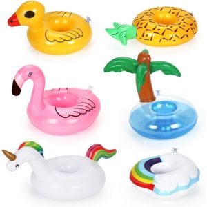 KAL-Porte Gobelet Piscine,Porte Verre Piscine,Porte-Boissons Piscine Gonflable,Bar Flottant Pour Piscine,Porte Gonflable Pour Baignade F&ecirc;tes De Plage Et&eacute; - Neuf