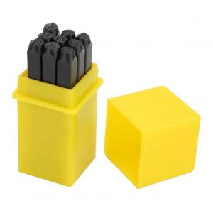 acier au carbone 3mm chiffres poin&ccedil;on timbre en m&eacute;tal kit d'outils d'artisanat avec &eacute;tui (num&eacute;ros) - Neuf