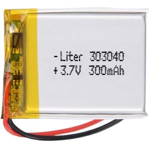 Batterie 303040 LiPo 3.7V 300mAh 1.11Wh 1S 5C Liter Energy Battery pour l'électronique Rechargeable Téléphone Portable Smartwatch GPS-Ne Convient Pas à la Radiocommande 42x30x3mm (300mAh|303040) - Neuf