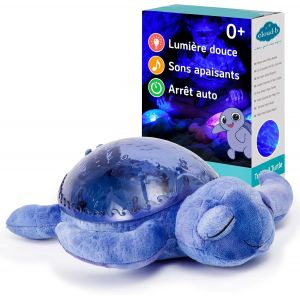 Veilleuse Projecteur Océan Avec 2 Bruits Blancs Et 2 Sons Apaisants | Réglages Réglables | Capteur De Cri | Tortue Tranquille ¿ Aqua (Rechargeable) - Neuf
