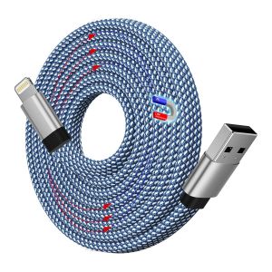 Câble I-Phone Magnétique, Plat Cable Chargeur I-Phone Certifié Mfi, 1.5m Enroulé Câble Light-Ning Résistant Fil Charge Rapide Pour I-Phone 13/12/11/Pro Max/Xs/Xr/X/8/7/7plus/6s/6/Se - Neuf