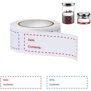 1 Rouleaux500 Pi&egrave;ces &Eacute;tiquettes Autocollantes Cong&eacute;lation Alimentaire(75x25mm),Autocollantes Cuisine &Eacute;tiquettes Universelles,Amovibles,&Eacute;tiquettes D'&eacute;tiquetage Pour Pots D'&eacute;pices Bo&icirc;tes De Cong&eacute;lation - Neuf