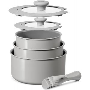 Subzonal-Cuisine Casseroles Induction 6 Pi&egrave;ces, Casserole En C&eacute;ramique Antiadh&eacute;sives 16/18/20 Cm, Sans Pfoa, Poign&eacute;es Amovibles, Base &Agrave; Induction &Agrave; Liaison Mol&eacute;culaire, Passe Au Four - Neuf