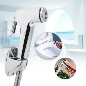 Kit Douchette Bidet WC Pulvérisateur de douche pour l'hygiène intime - Support mural - Chromé - Lisse - Neuf