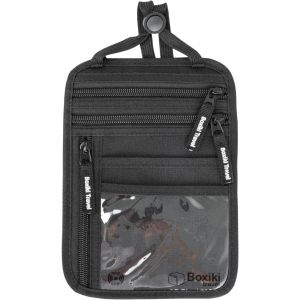 CAUC-Portefeuille de Cou Anti-RFID - Porte-Passeport et Pochette d'argent S&eacute;curis&eacute;e avec Bandouli&egrave;re R&eacute;glable pour Hommes et Femmes, pour Argent, Cartes de Cr&eacute;dit et Documents de Voyage - Neuf