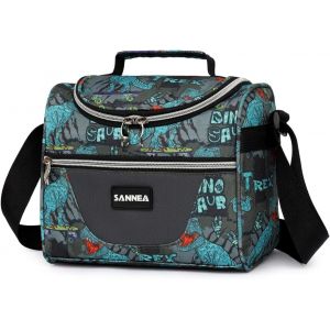 Sjzg-Petite Sac Isotherme R&eacute;utilisable Lunch Tote Isol&eacute; Lunch Box Pour Les Fille Femme Enfants Sacs-Repas Portable Pour Voyage Camping Pique-Nique Travail Boulot (Jurassic Dinosaurs) - Neuf