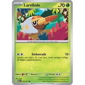Carte Pok&eacute;mon - Larvibule - 017/217 - 2,5 H&eacute;ros Transcendants - Neuf