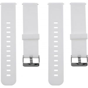 Kal-Lot De 2 Bracelets De Montre 22 Mm - En Silicone - Bonne Perméabilité À L'air - Étanche - Fermeture Rapide - Accessoire De Rechange - Blanc - Neuf
