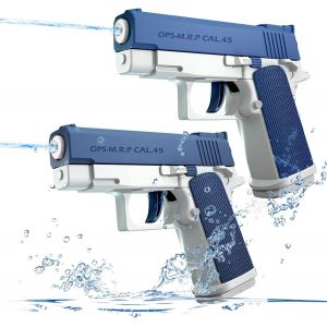 Kal-Pistolet A Eau 2 Pièces Pistolets À Eau Pour Enfant Longue Portée 10 Mètres Aux Jeux D'eau D'été Pour Enfants Pour La Piscine Extérieure Et La Plage (Bleu) - Neuf