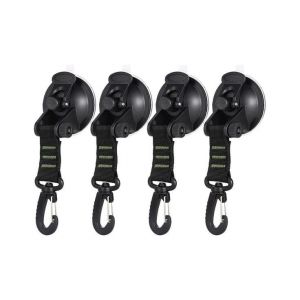 Lot De 4 Ancrages &Agrave; Ventouse Robustes Avec Crochets &iquest; Fixation Polyvalente Pour B&acirc;ches, &Eacute;quipement Et Organisation &iquest; Durables Et R&eacute;utilisables - Neuf