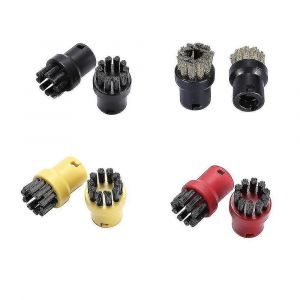 Brosse ronde pour nettoyeur vapeur Karcher,lot de 8,jaune,rouge,noir,laiton - Neuf