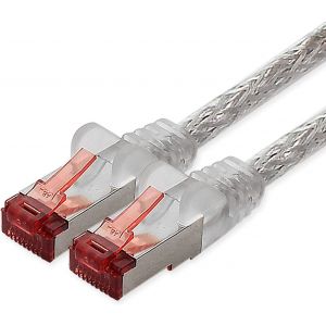 C&acirc;ble r&eacute;seau Cat.6 5m transparent-1 x c&acirc;ble Ethernet Lankabel Cat6 C&acirc;ble r&eacute;seau Lan Sftp Pimf patch cable 1000 Mbit s - Neuf