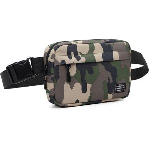 SJZG-Sac Banane Chic - Sacoche Banane Noir Sac Banane Femme Homme Sac Ceinture Chic R&eacute;glable Avec 3 Poches Pour Randonn&eacute;e Voyages En Plein Air - Neuf