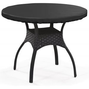 Housse De Plateau De Table Ronde Imperméable¿Housse De Protection Plateau De Table Jardin Rond Avec Cordon De Tension,Bache De Protection Table De Jardin Ronde 420d Tissu Oxford (78*10cm,Noir) - Neuf
