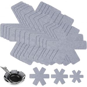 MEVRONISSHOP-Protege Casserole et Poele, 12 Pi&egrave;ces Protection Poele, Protege Poele Feutrine, Convient pour Prot&eacute;ger et S&eacute;parer Les Ustensiles de Cuisine, Anti-Rayures 3 Tailles - Neuf