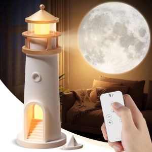 Veilleuse Projecteur De Lune Avec Télécommande, Lampe Projecteur Galaxie Rechargeable, Lampe Lune Pour Décoration De Chambre D'enfant, Minuterie Automatique, Led À Intensité Variable, Cadeau - Neuf