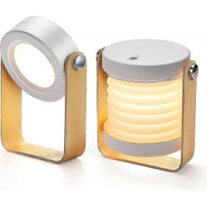 Lampe De Chevet Tactile &Agrave; Intensit&eacute; Variable, Lampe De Chevet Portable Avec Veilleuse S&eacute;curis&eacute;e - Quan - Neuf
