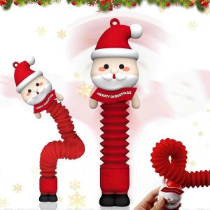 No&euml;l Pop Tube Fidget Toy,Jouet sensoriel pour l'autisme,D&eacute;coration d'arbre de No&euml;l Sac de f&ecirc;te pour enfants (P&egrave;re No&euml;l) - Neuf