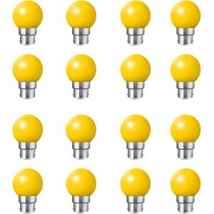 KAL-Ampoule Led Couleur B22 2W Équivalente 20W 240Lm Ac 220V-240V B22 Baïonnette Ampoules Guirlande Couleur Led Ampoules Multicolore Pour Maison Bar Fête Décoration D'Ambiance - Lot De 16 - Neuf