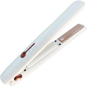 Nsiecd-Mini Fer &Agrave; Lisser Pour Cheveux Courts, Lisseur De Cheveux Sans Fil, Fer &Agrave; Lisser Portable En C&eacute;ramique Avec Batterie 3000ma, Anti-Br&ucirc;lure, 2 Niveaux De R&eacute;glage De La Temp&eacute;rature - Neuf