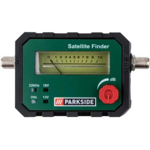 Parkside Finder Satellite Compteur de signal satellite avec câble de connexion audio et F pour ajuster votre bol satellite numérique - Neuf