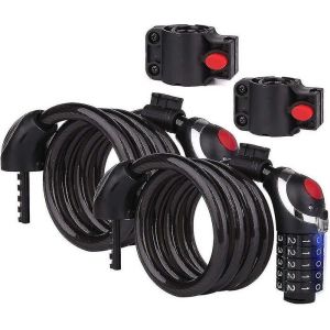 Cadenas &Agrave; Combinaison R&eacute;initialisable &Agrave; 5 Chiffres - Cha&icirc;ne De 1,2 M Pour V&eacute;los, Scooters Et Motos - S&eacute;curit&eacute; Durable Et Sans Cl&eacute; - Neuf