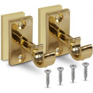 Lot de 8 supports de rechange pour tringles à rideaux jusqu'à Ø 12 mm en or (L 3,5 cm),supports pour tringles de café,tringles à disques - Neuf