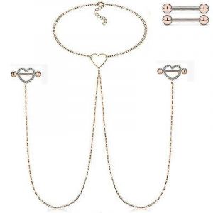 Faux Mamelon Anneau En Acier Inoxydable Non Piercing Mamelon Anneaux Clip Sur Mamelons Enfants Femelle - Neuf